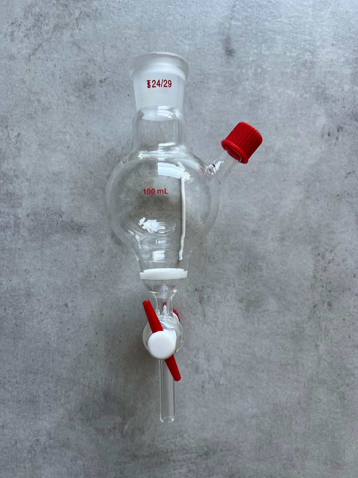 Round flask for solid phase synthesis