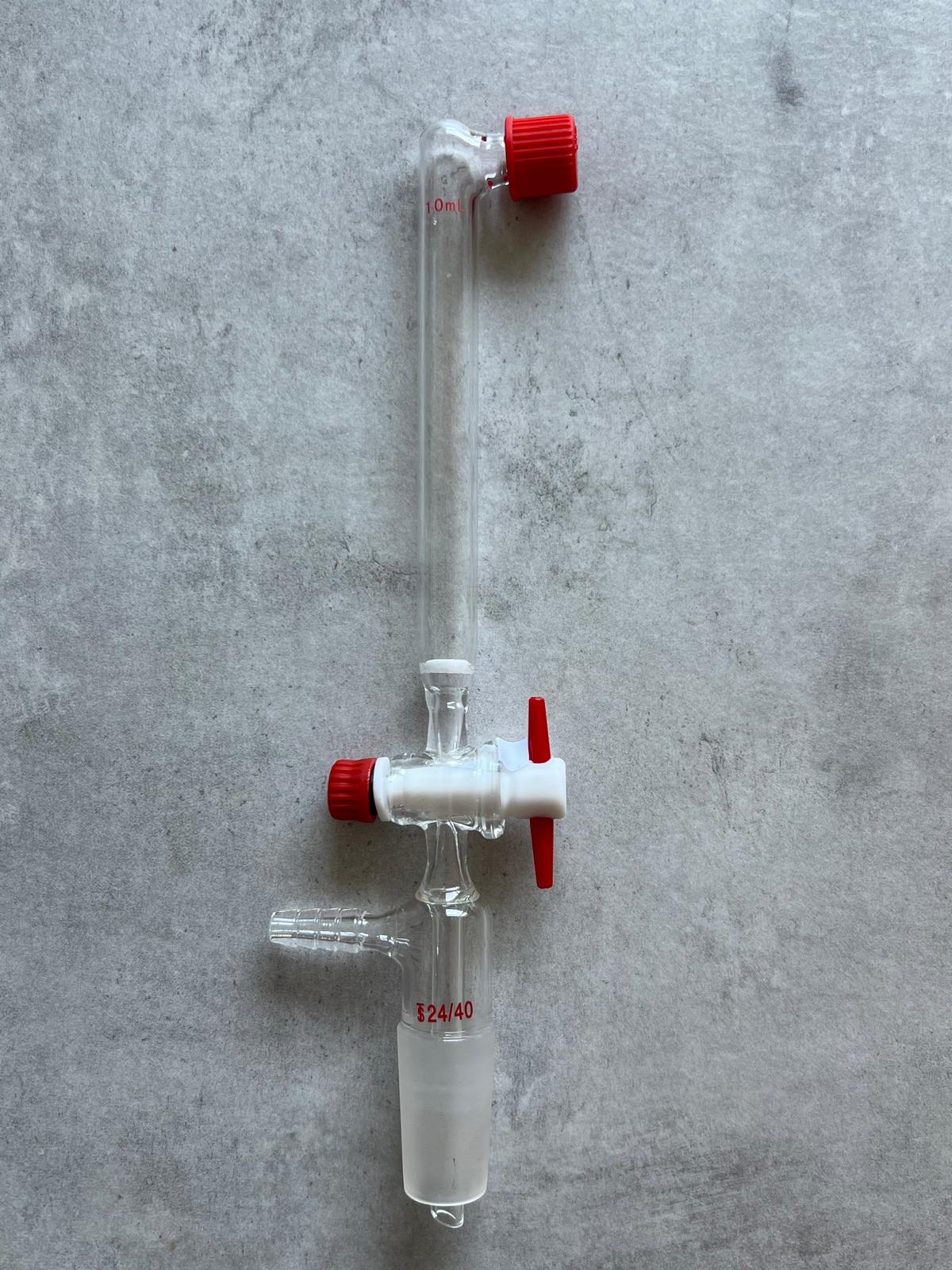 solid-phase peptide synthesis vessle side thread with ground glass joint